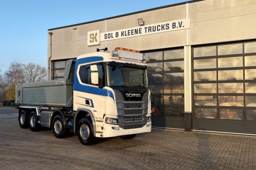 Scania R580 8x4 dumper retarder hubreduction euro 6